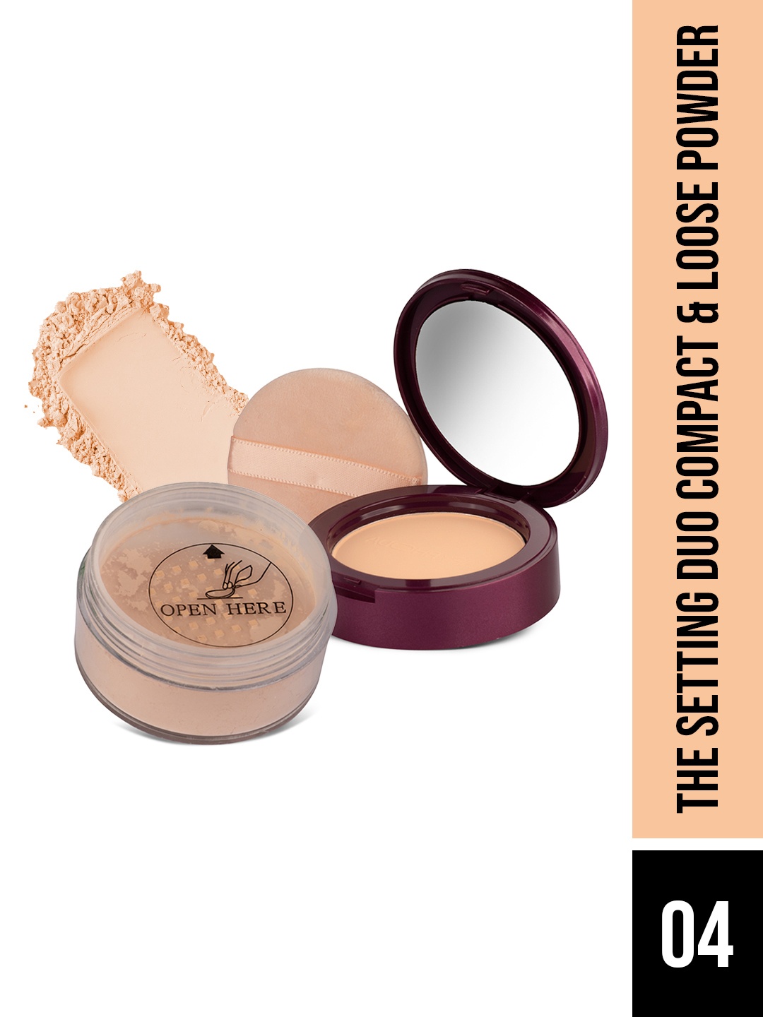

Hilary Rhoda The Setting Duo 2-In-1 Matte Compact & Loose Powder - 32Gm Sand, Off white
