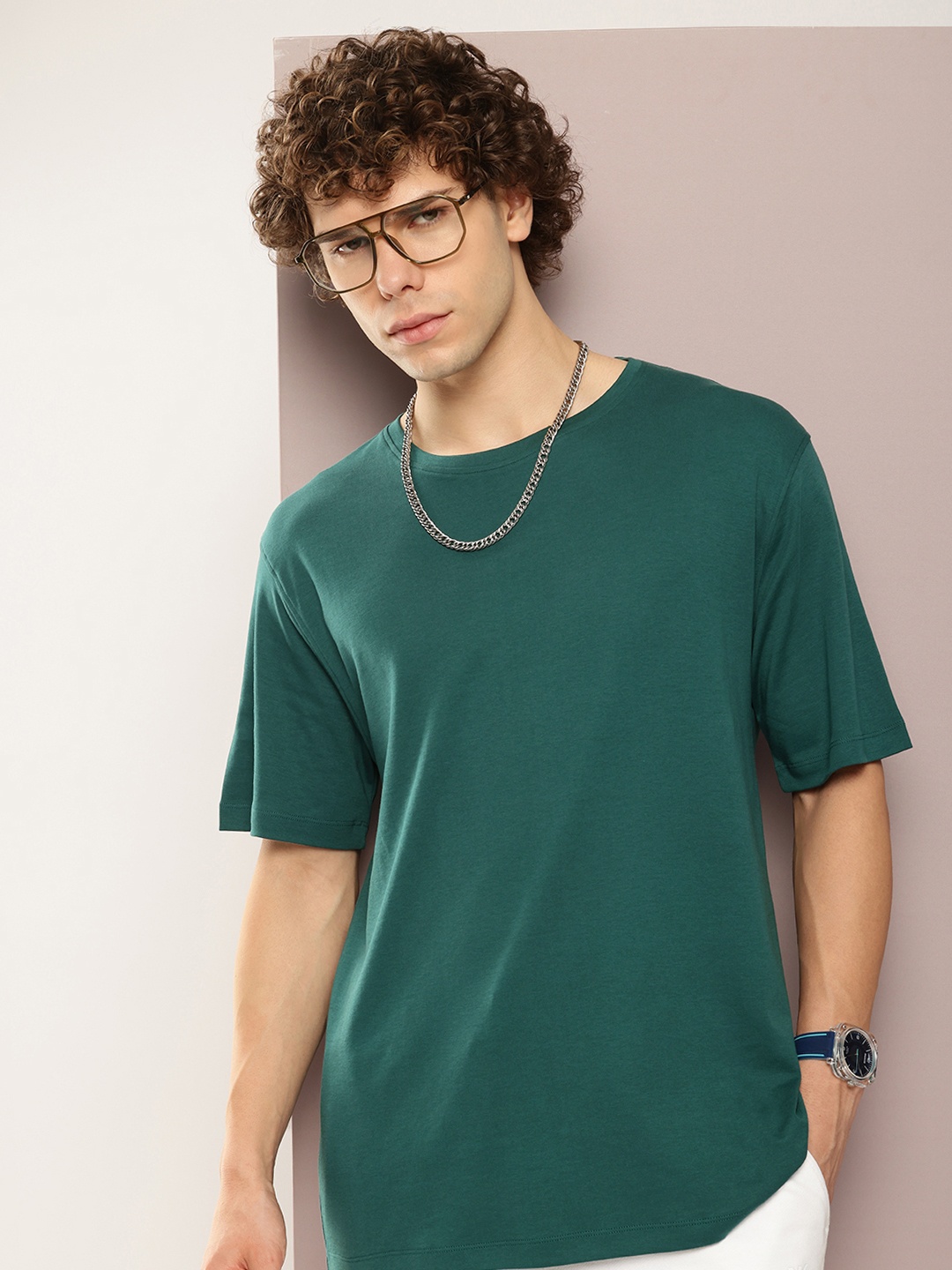 

Kook N Keech Men Oversized Pure Cotton T-shirt, Na