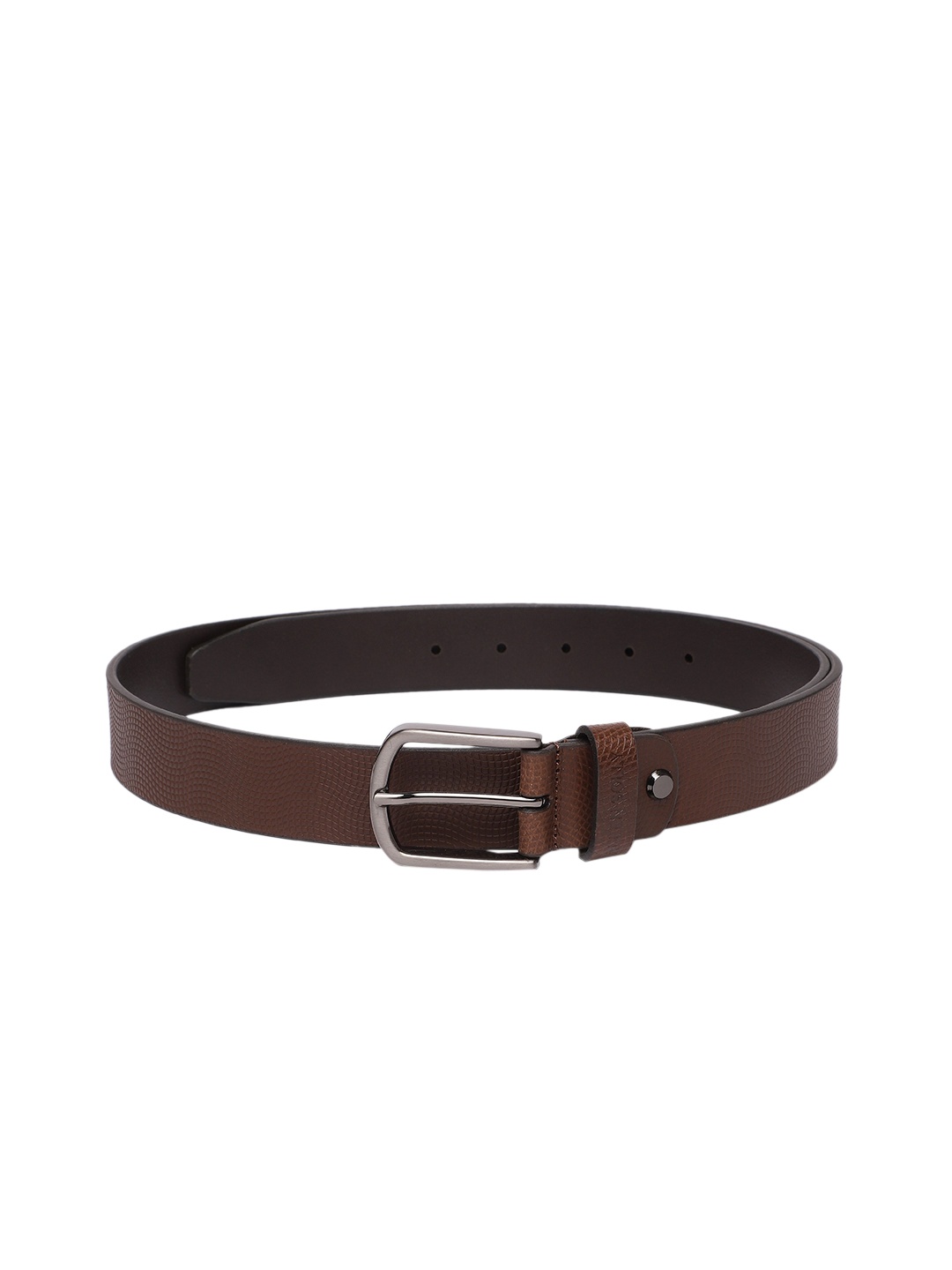 

Allen Solly Men Textured Leather Belt, Brown