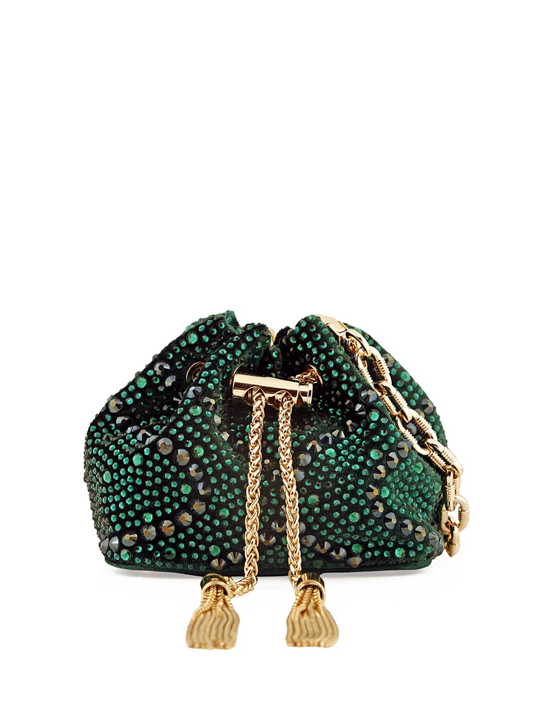 

HOUSE OF BIO BY RITTI KHANNA Bucket Hobo Bag with Tasselled, Green