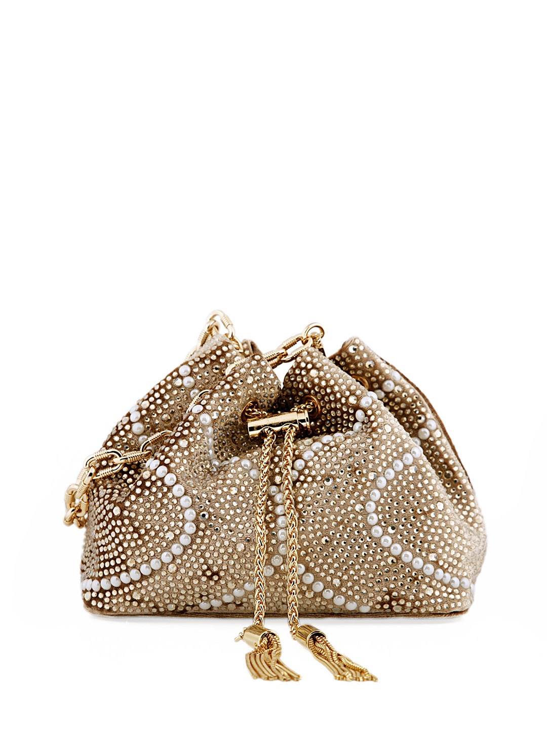 

HOUSE OF BIO BY RITTI KHANNA Textured Bucket Sling Bag, Gold
