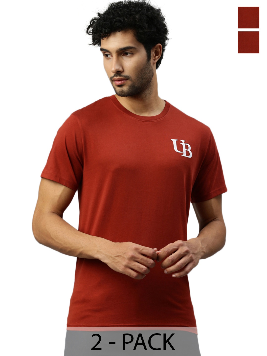 

Unibro Men 2 Applique T-shirt, Brown