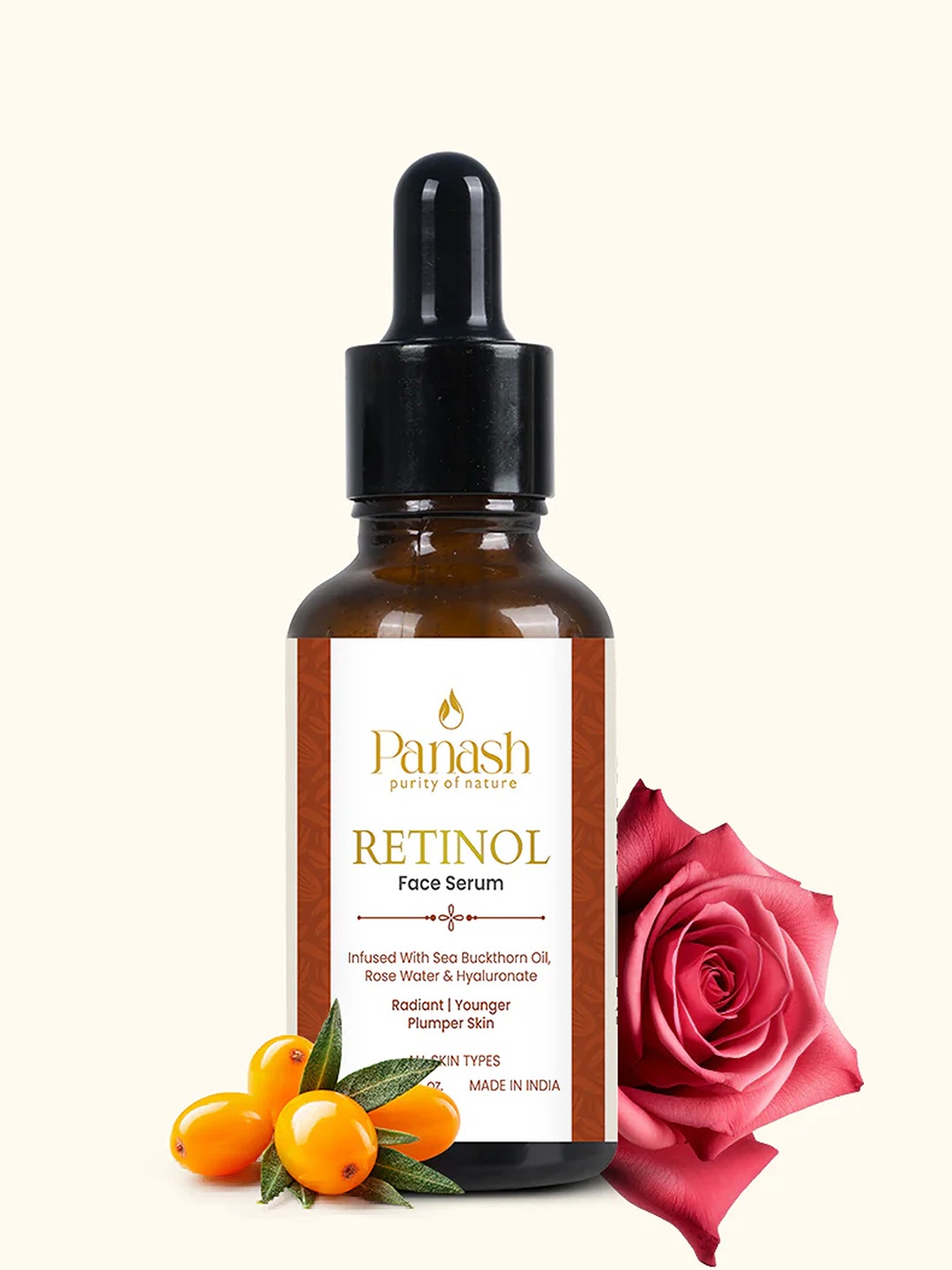 

PANASH Women Purity Of Nature Retinol Serum With Sea Buckthorn Oil - 30 ml, Brown