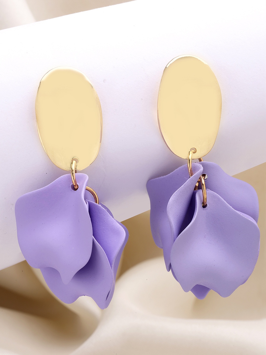 

Bohey by KARATCART Contemporary Drop Earrings, Purple