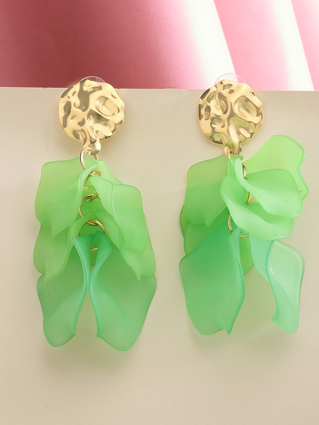 

Bohey by KARATCART Contemporary Drop Earrings, Green