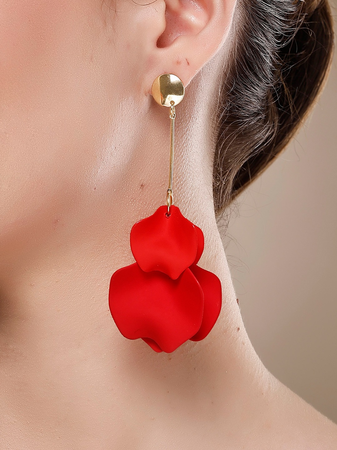 

Bohey by KARATCART Contemporary Drop Earrings, Red