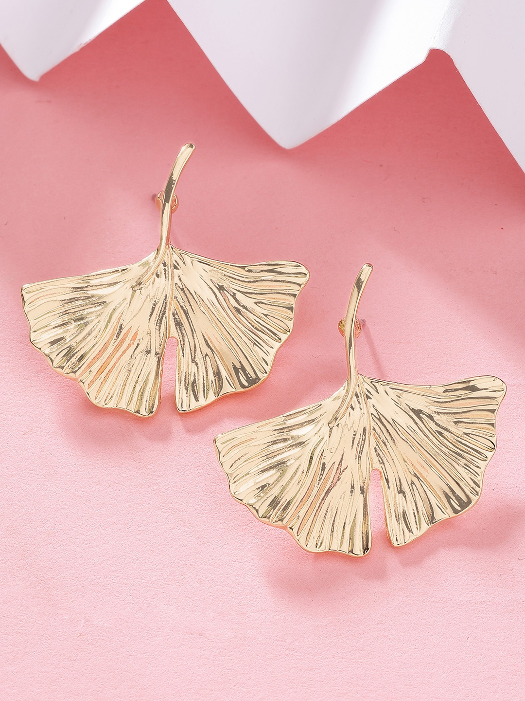 

Bohey by KARATCART Contemporary Drop Earrings, Gold