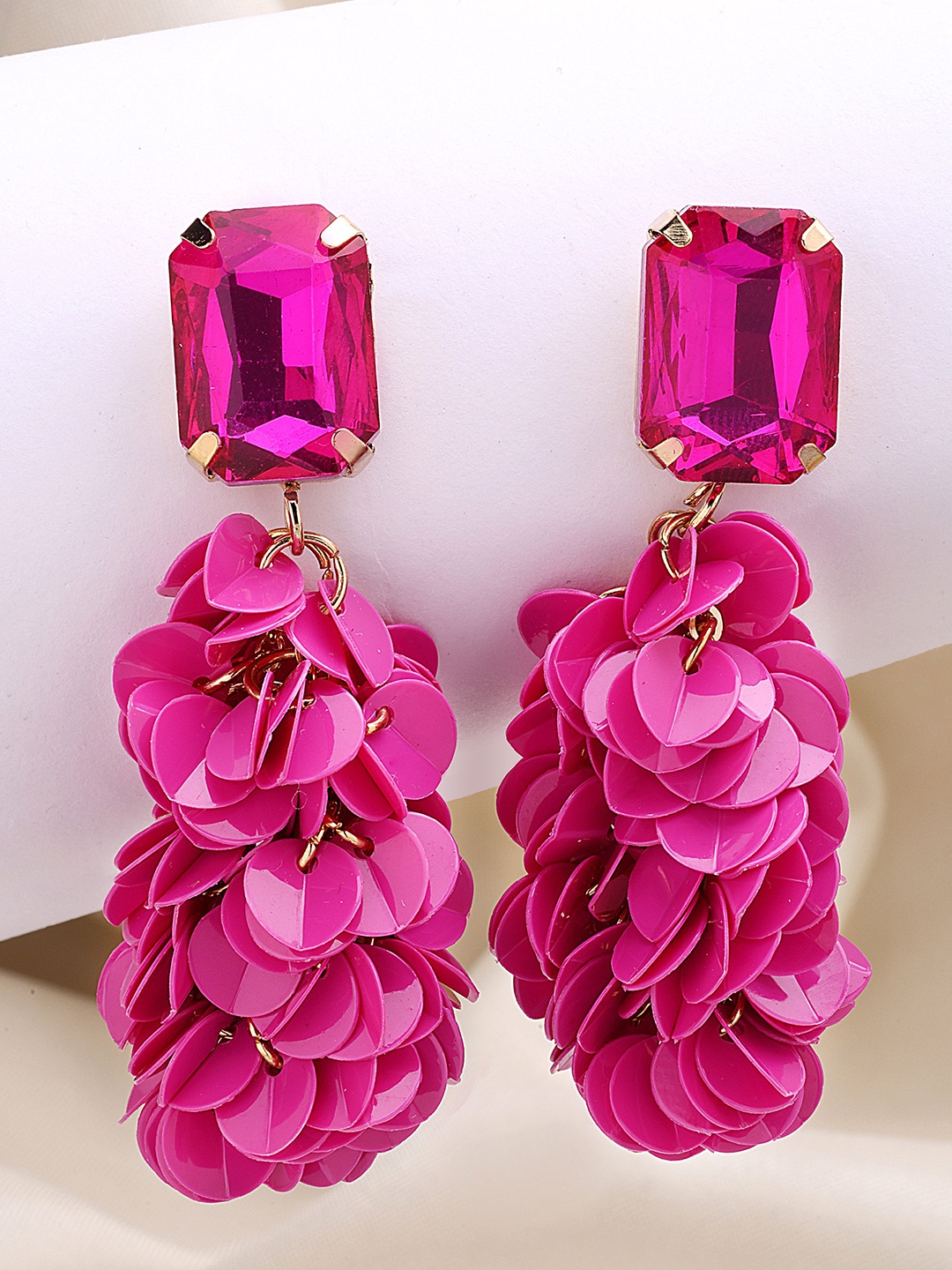 

Bohey by KARATCART Contemporary Drop Earrings, Purple