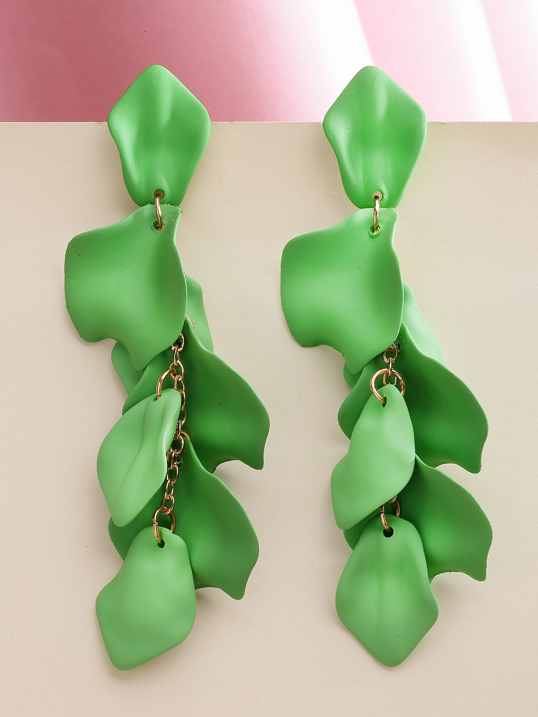 

Bohey by KARATCART Contemporary Drop Earrings, Green