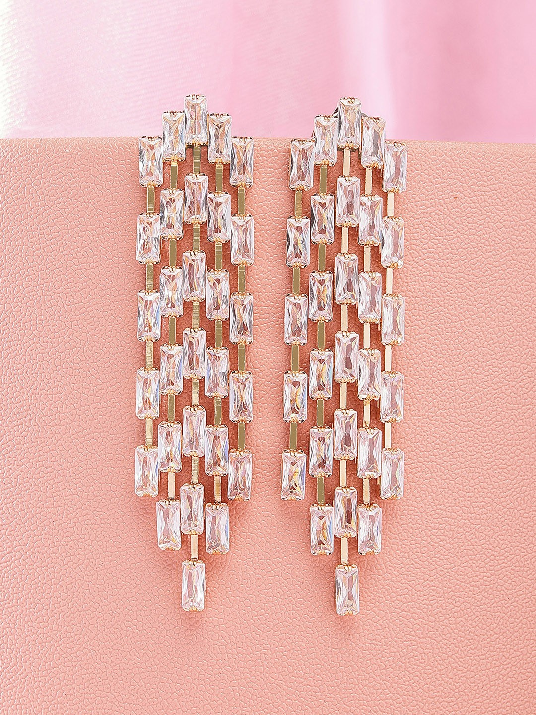 

Bohey by KARATCART Contemporary Drop Earrings, Gold