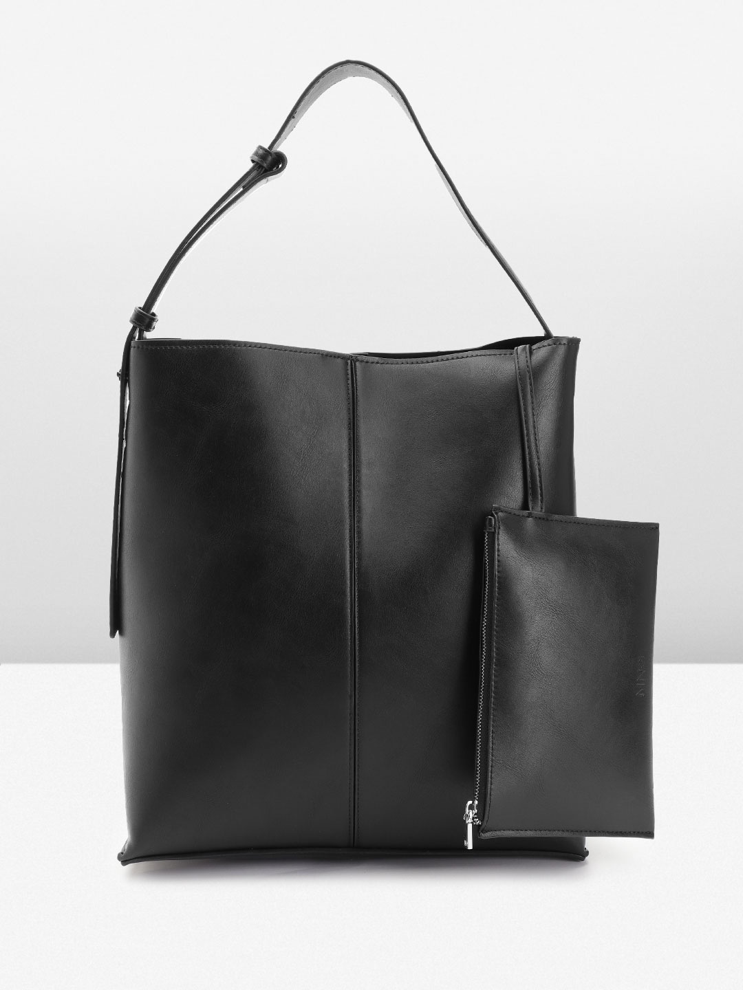 

MANGO Bucket Shoulder Bag, Black