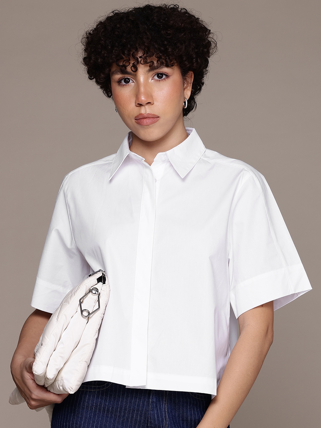 

MANGO Pure Cotton Casual Shirt, White