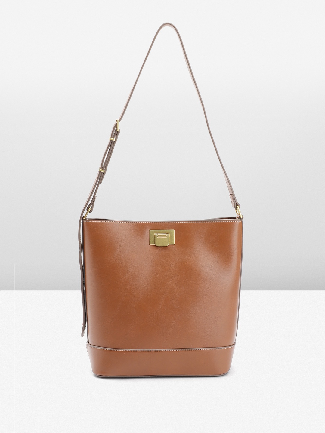 

MANGO Structured Sling Bag, Brown