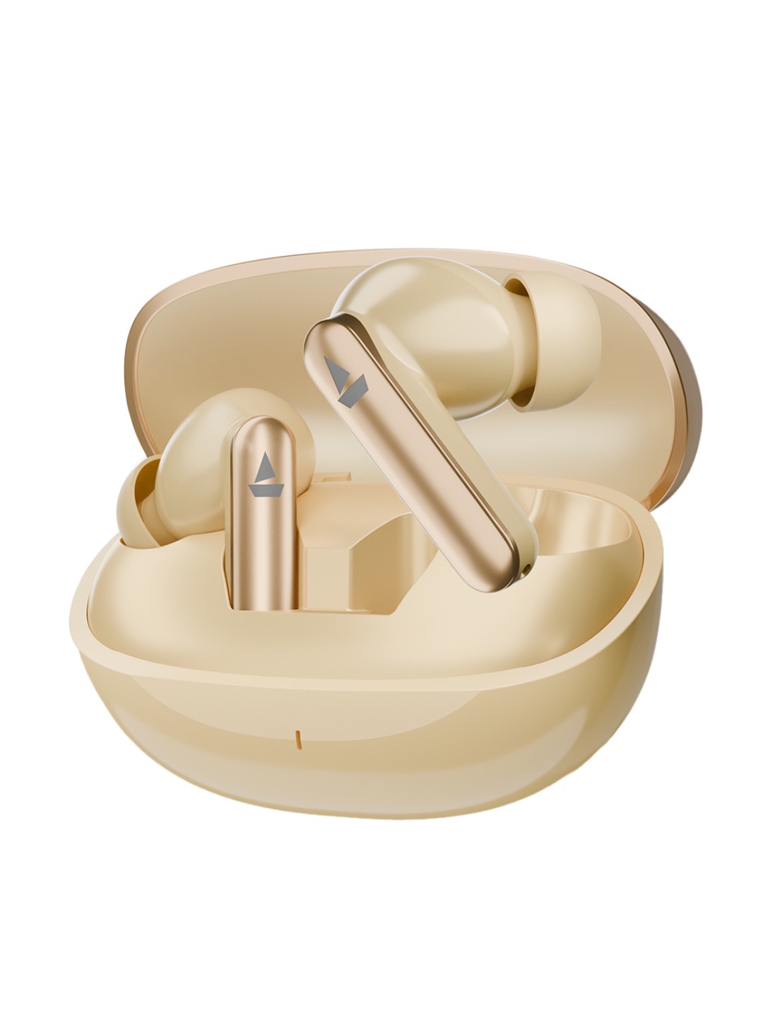 

boAt Airdopes 301 TWS Earbuds w/ 75H Playtime, Quad Mics w/ ENx & ASAP Charge, Gold