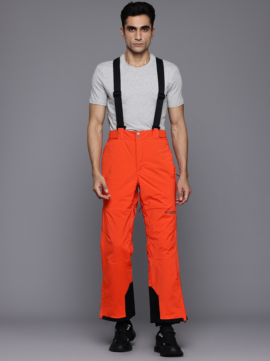 

Columbia Men Cirque Bowl Colourblocked Original Trousers With Suspenders, Orange