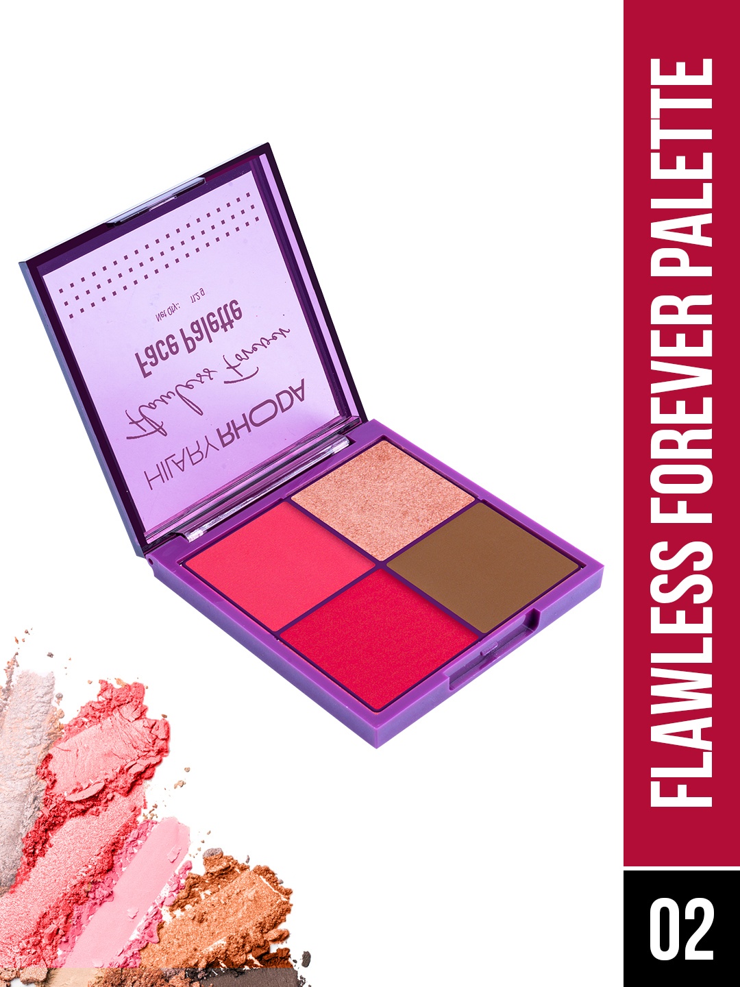 

Hilary Rhoda Flawless Forever Highly Pigmented Face Palette-11.2g-Medium-02, Multi