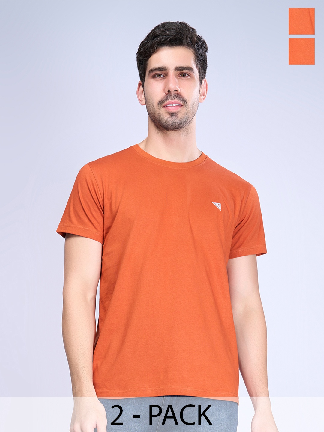 

Unibro Men 2 Printed Polo Collar Pockets T-shirt, Orange