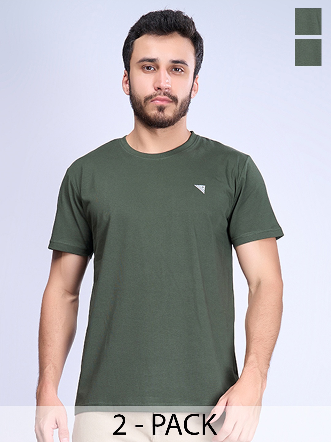 

Unibro Men 2 Raw Edge T-shirt, Green