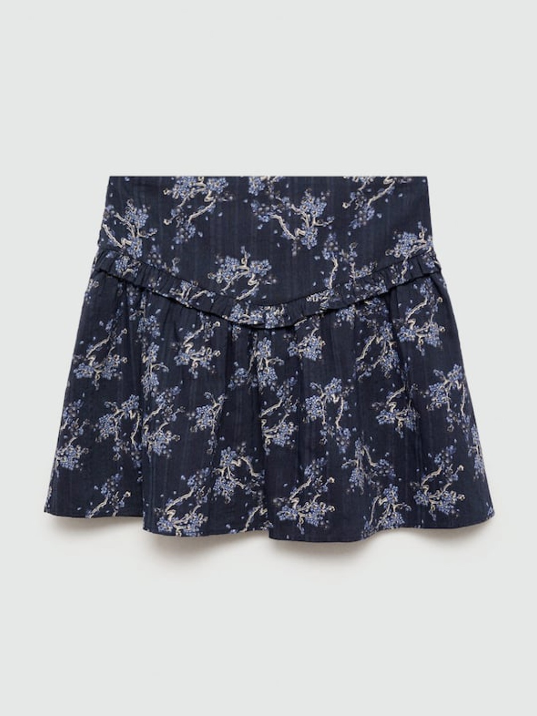 

Mango Kids Girls Floral Print Flared Skirt, Navy blue
