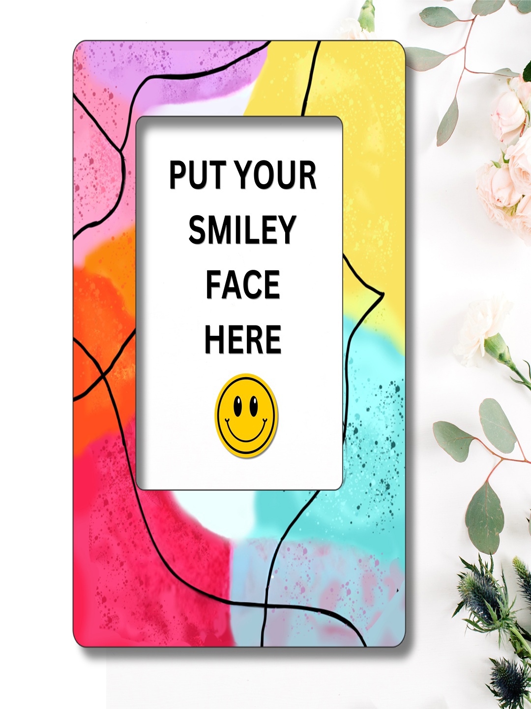 

Home Delight Brown & Black Printed Photo Frame Fridge Magnet