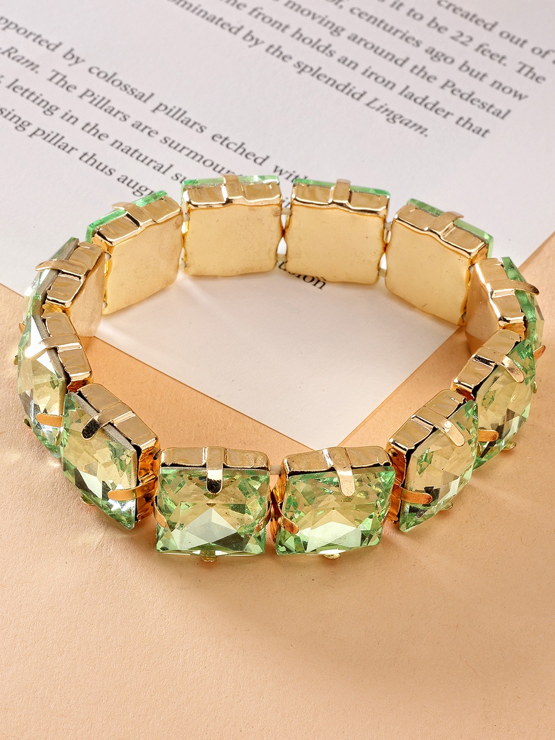 

Bohey by KARATCART Women Cubic Zirconia Gold-Plated Bracelet