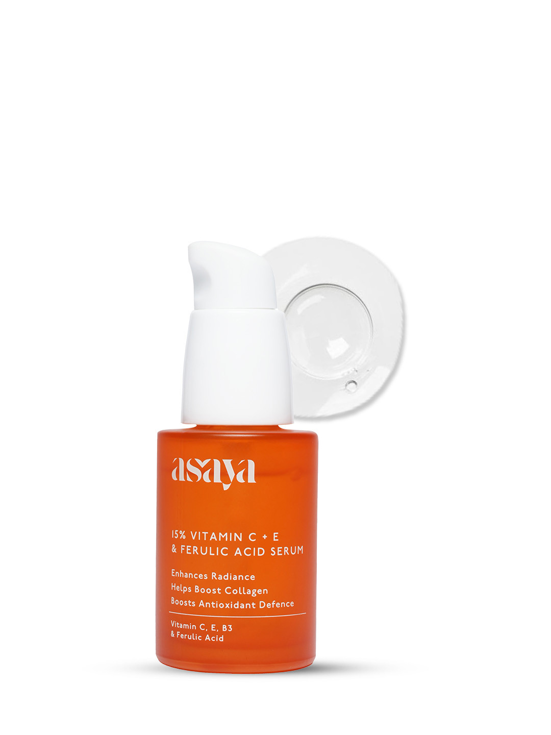 

Asaya 15% Vitamin C + E & Ferulic Acid Serum - 30 ml, Orange