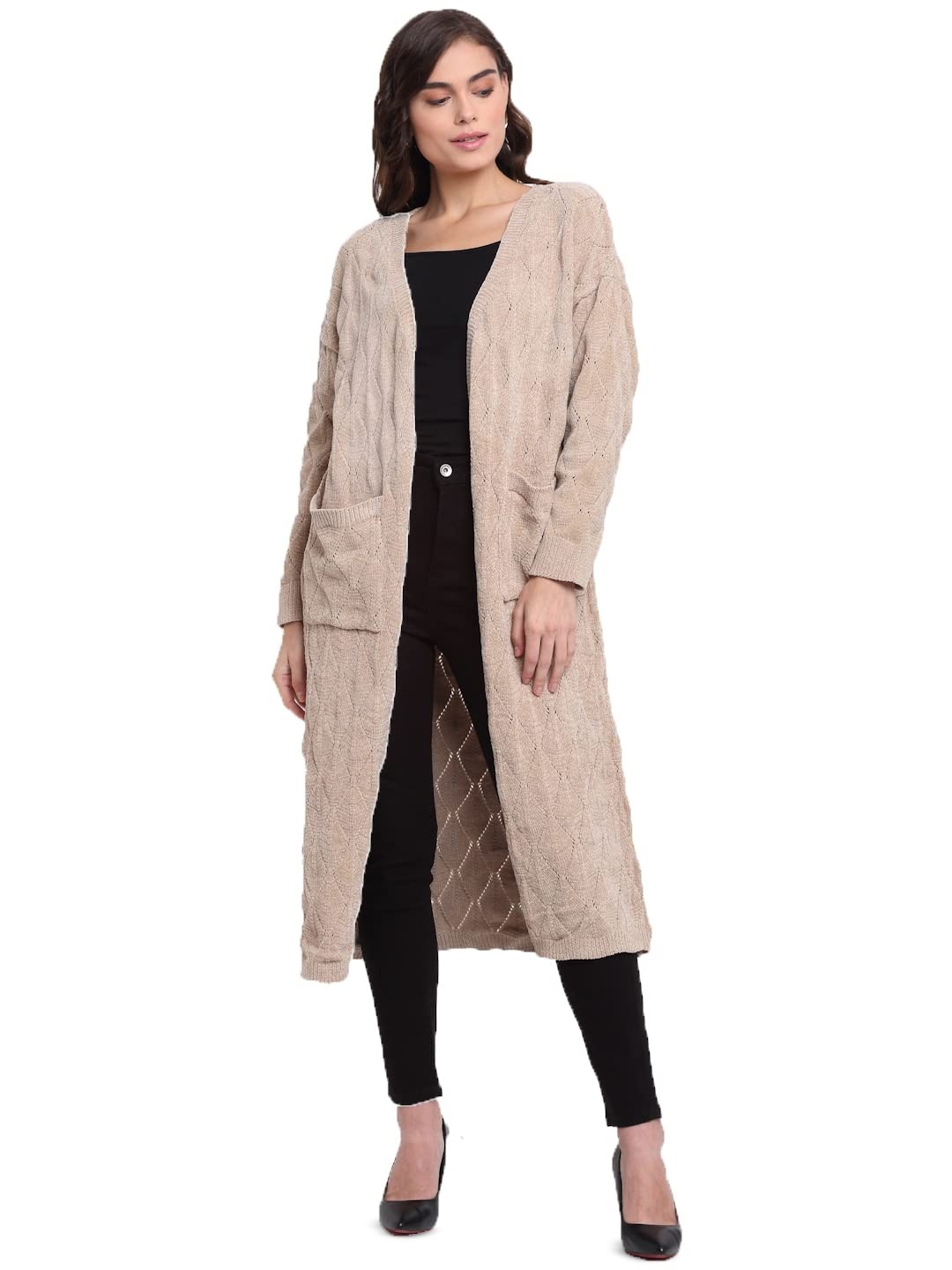 

Global Republic Women Longline Shrug, Beige