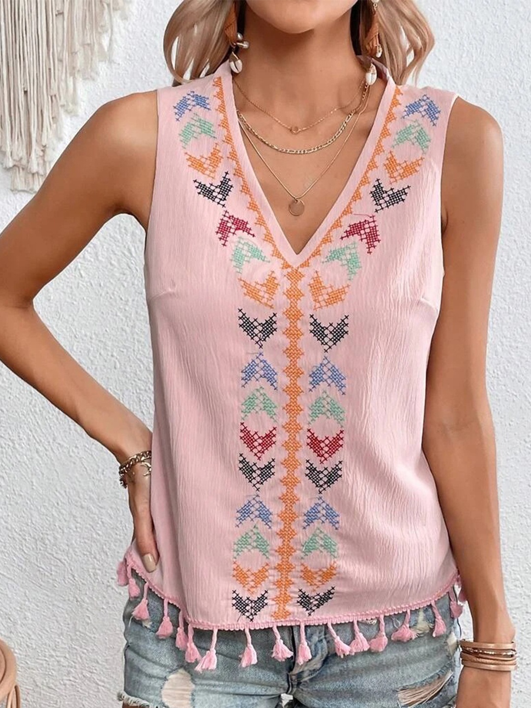 

HERE&NOW Floral Top, Pink