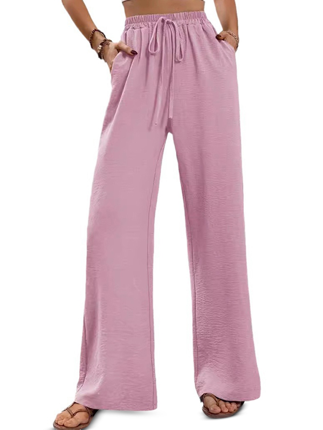 

HERE&NOW Women Straight Palazzos, Lavender