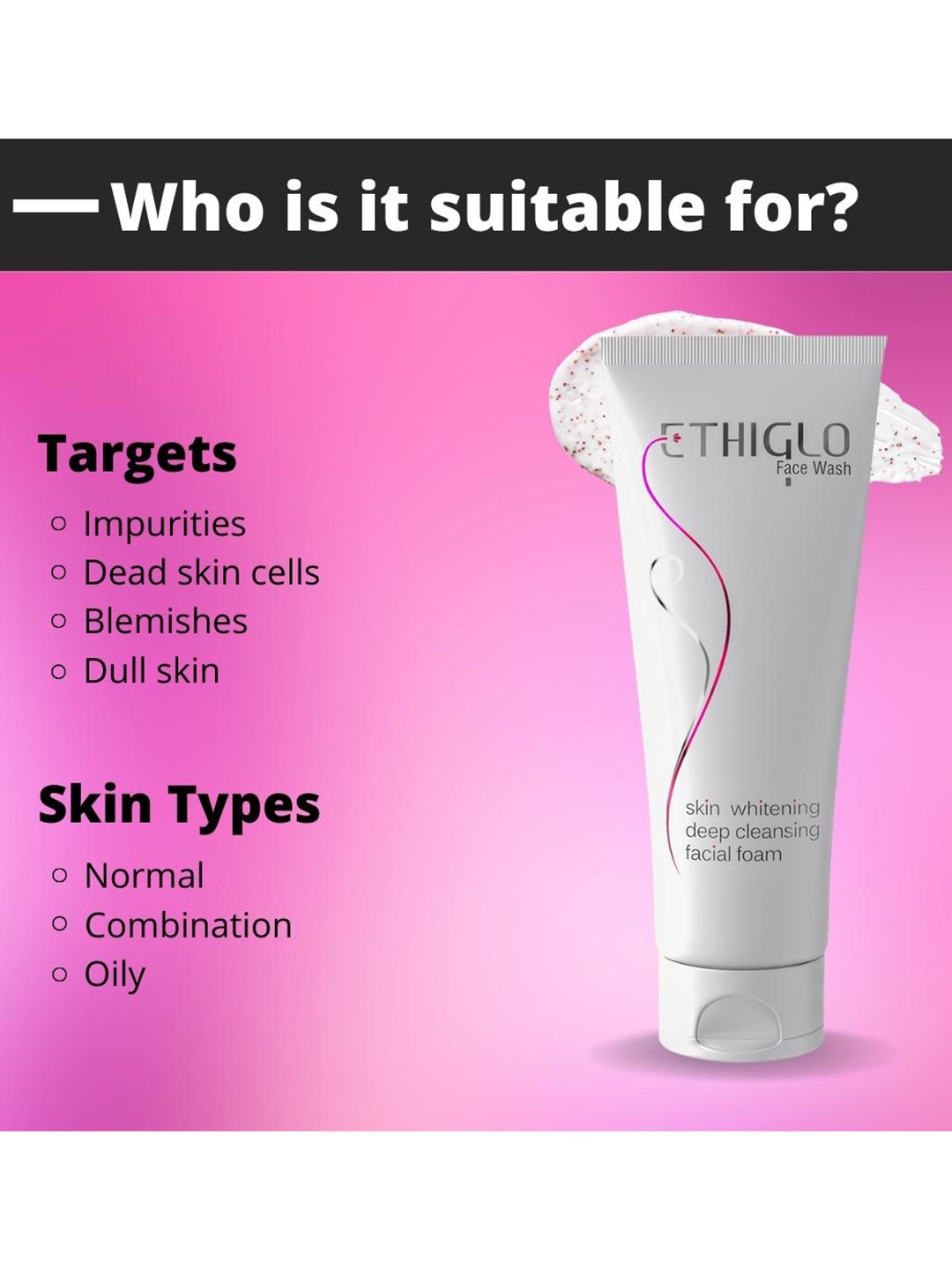 

ETHIGLO Set Of 3 Skin Brightening Face Wash 40 ml Each, Transparent