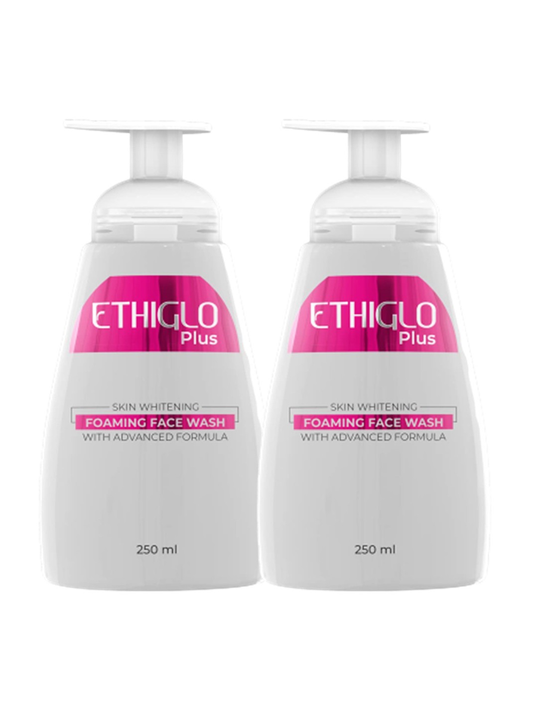 

ETHIGLO Set Of 2 Plus Foaming Face Wash 250 ml Each, Transparent