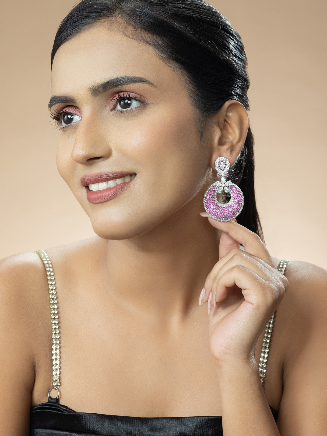 Niscka Contemporary Drop Earrings, Multi