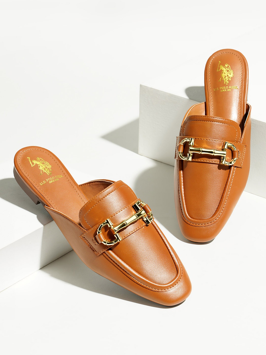 

U.S. Polo Assn. Telca Women PU Horsebit Loafers, Tan