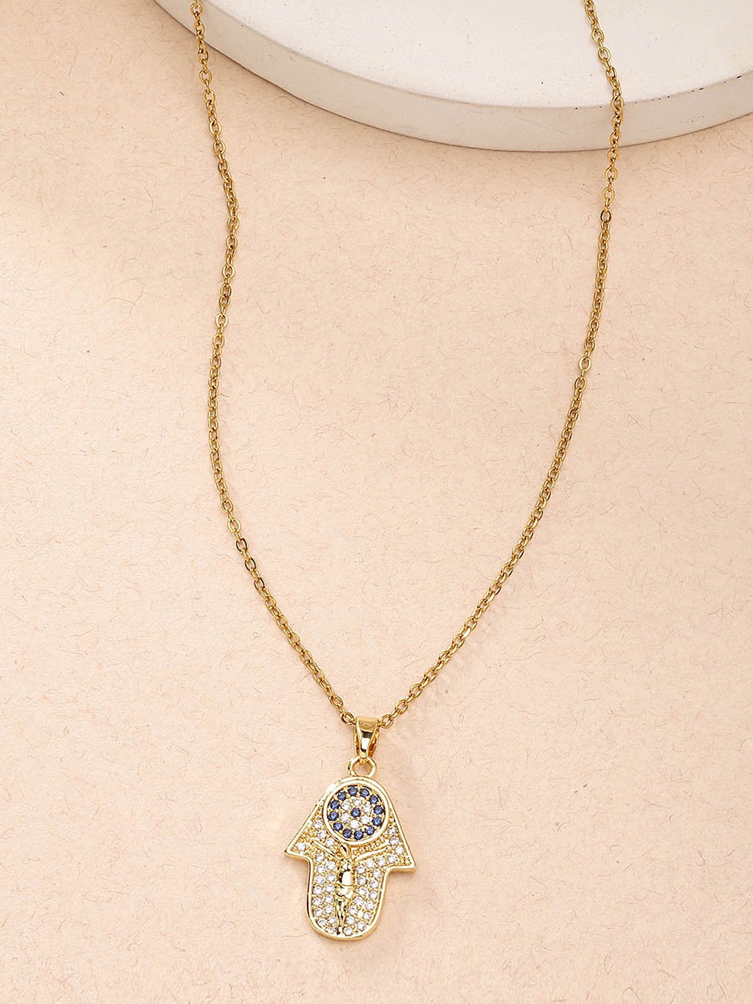 

Bohey by KARATCART Gold-Plated Quirky Pendants with Chains