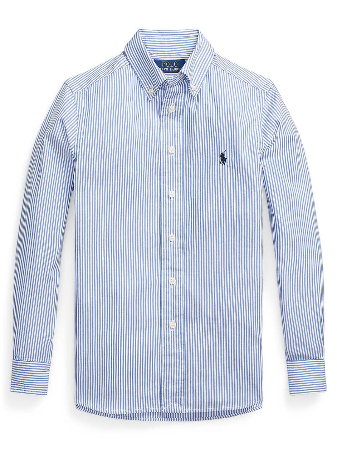 

Polo Ralph Lauren Boys Striped Cotton Slim Fit Oxford Shirt, Blue