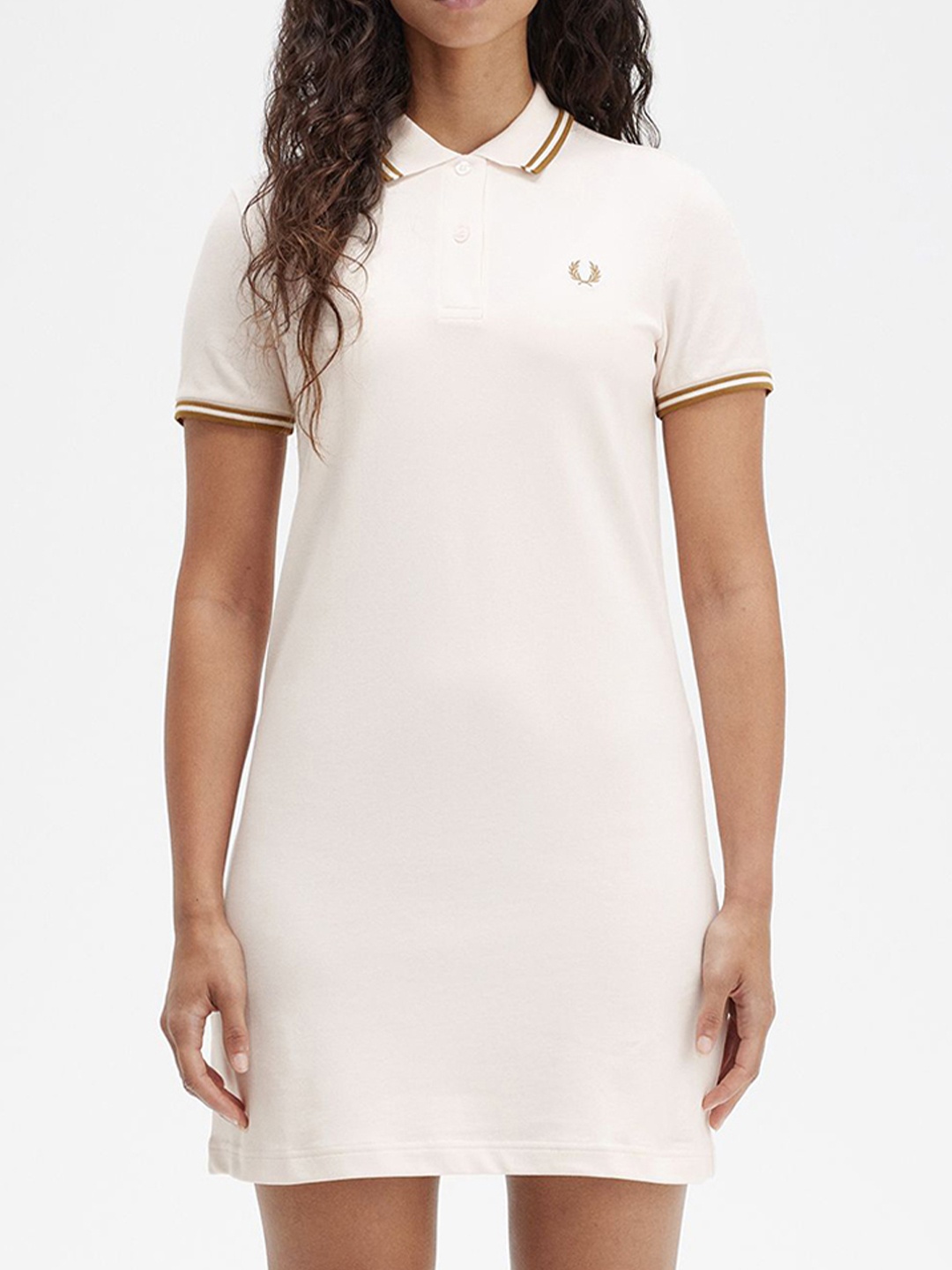 

Fred Perry Solid Twin-Tipped Logo T-shirt Dress, Pink