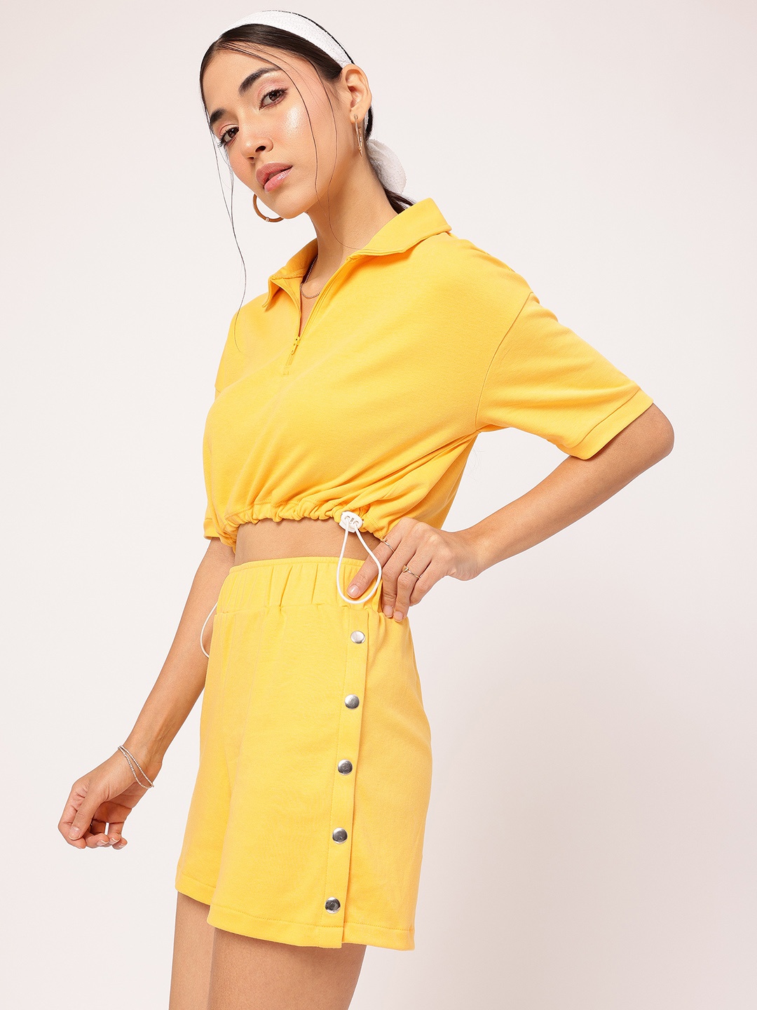 

DressBerry Elevated Basics Toggled Hem Co-Ords, Yellow