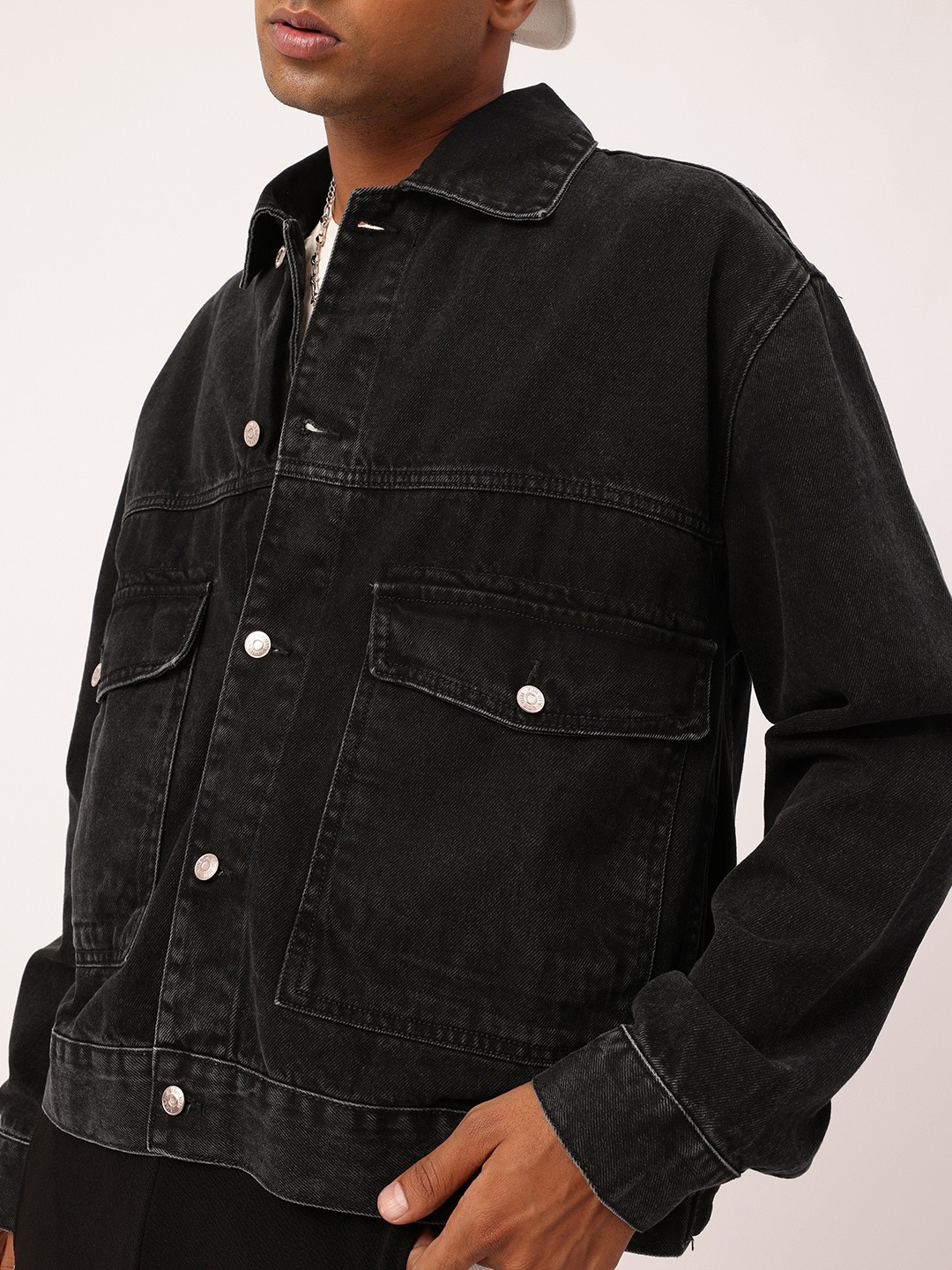 

Kook N Keech Urban Savvy Relaxed Fit Denim Jacket, Black