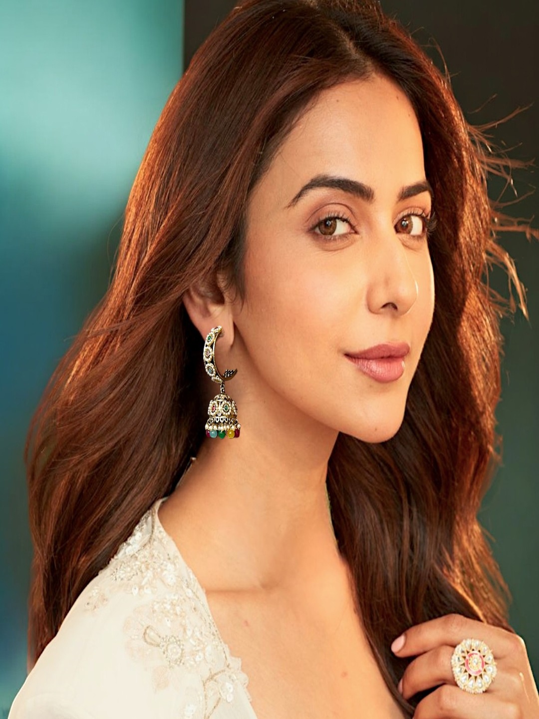 

AccessHer Circular Jhumkas Earrings, White