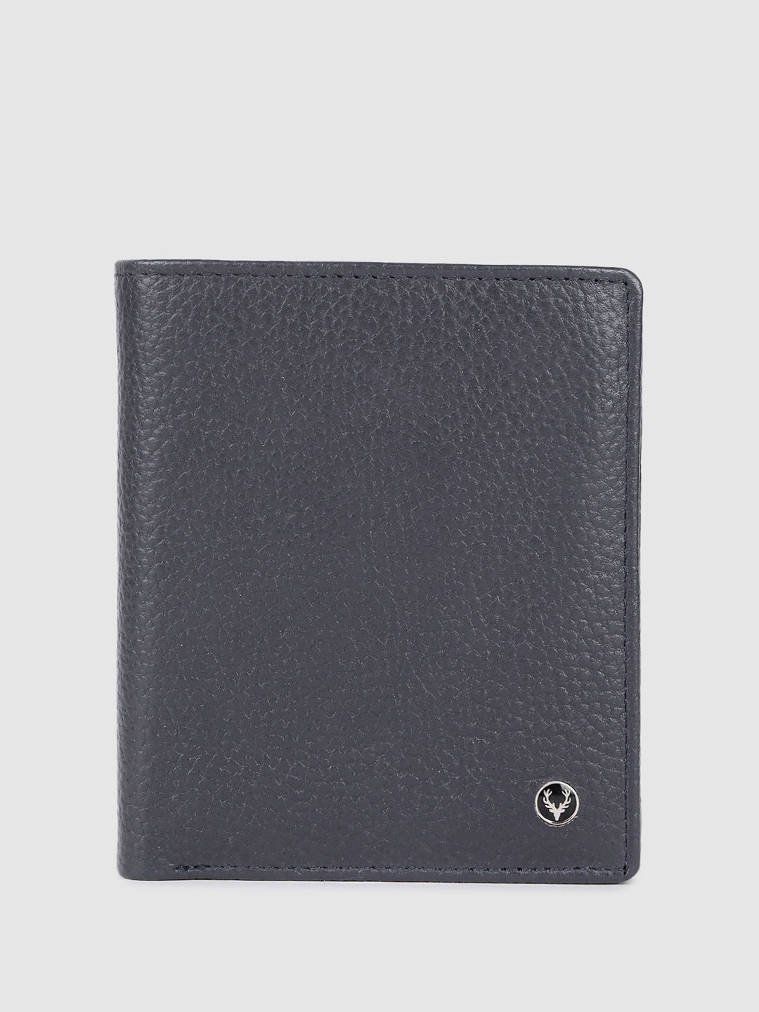 

Allen Solly Men Textured Leather Two Fold Wallet, Navy blue