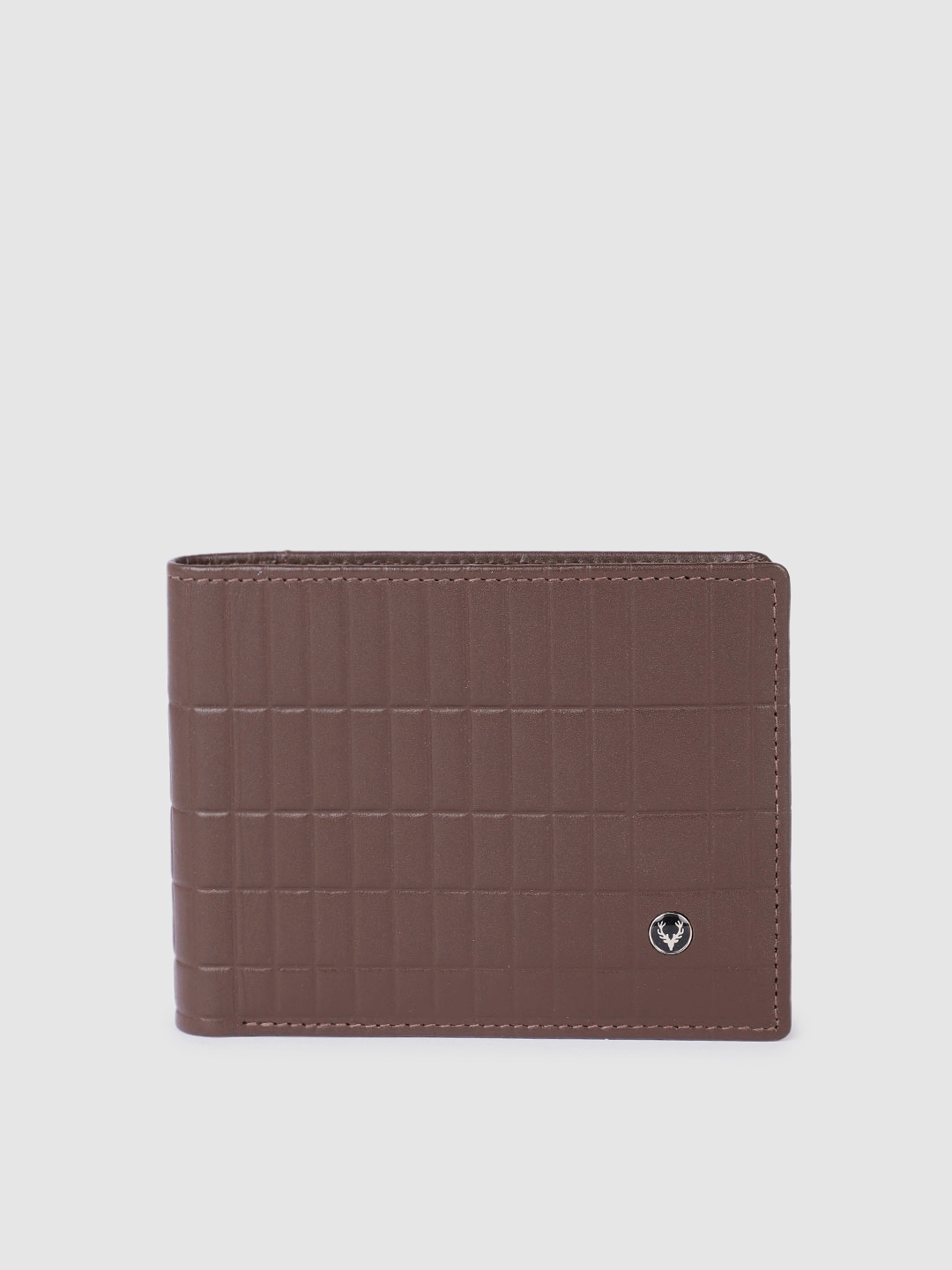 

Allen Solly Men Textured Leather Two Fold Wallet, Brown