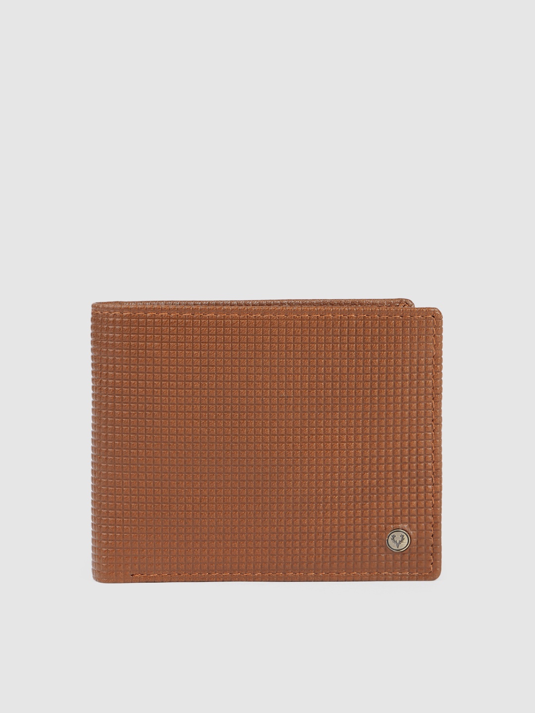 

Allen Solly Men Textured Leather Two Fold Wallet, Tan