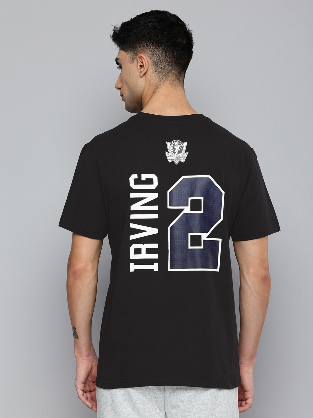 

NBA Men Kyrie Irving Printed Pure Cotton T-shirt, Black