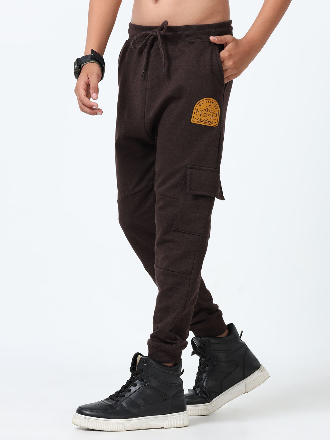 

BAESD Boys Mid Rise Joggers, Brown