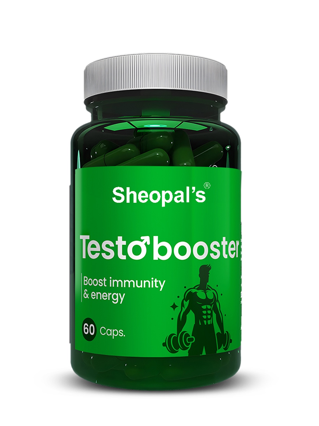 

Sheopal's Testo Booster Supplement Capsules - 60 Capsules, Green