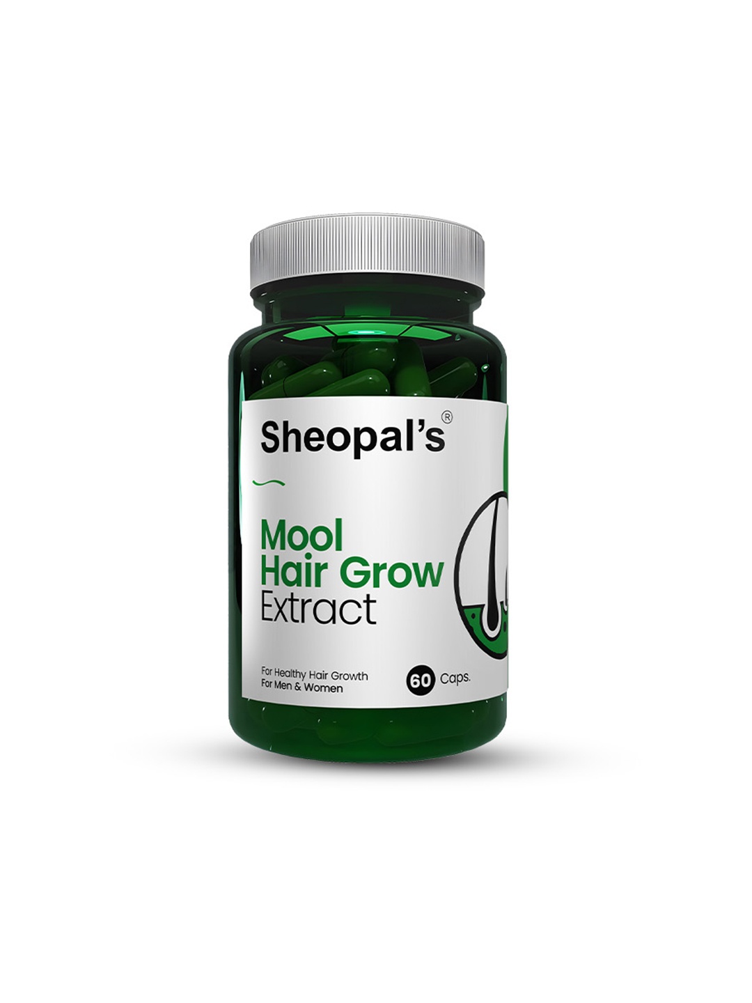 

Sheopal's Mool Hair Grow extract Capsule For Strong & Shiny Hair - 60 Capsule, Green