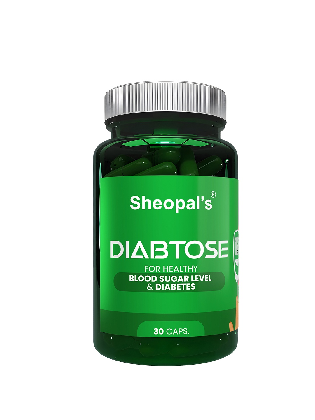 

Sheopal's Diabtose For Diabetes & Sugar level Control Ayurvedic Capsules-30 Caps, Green