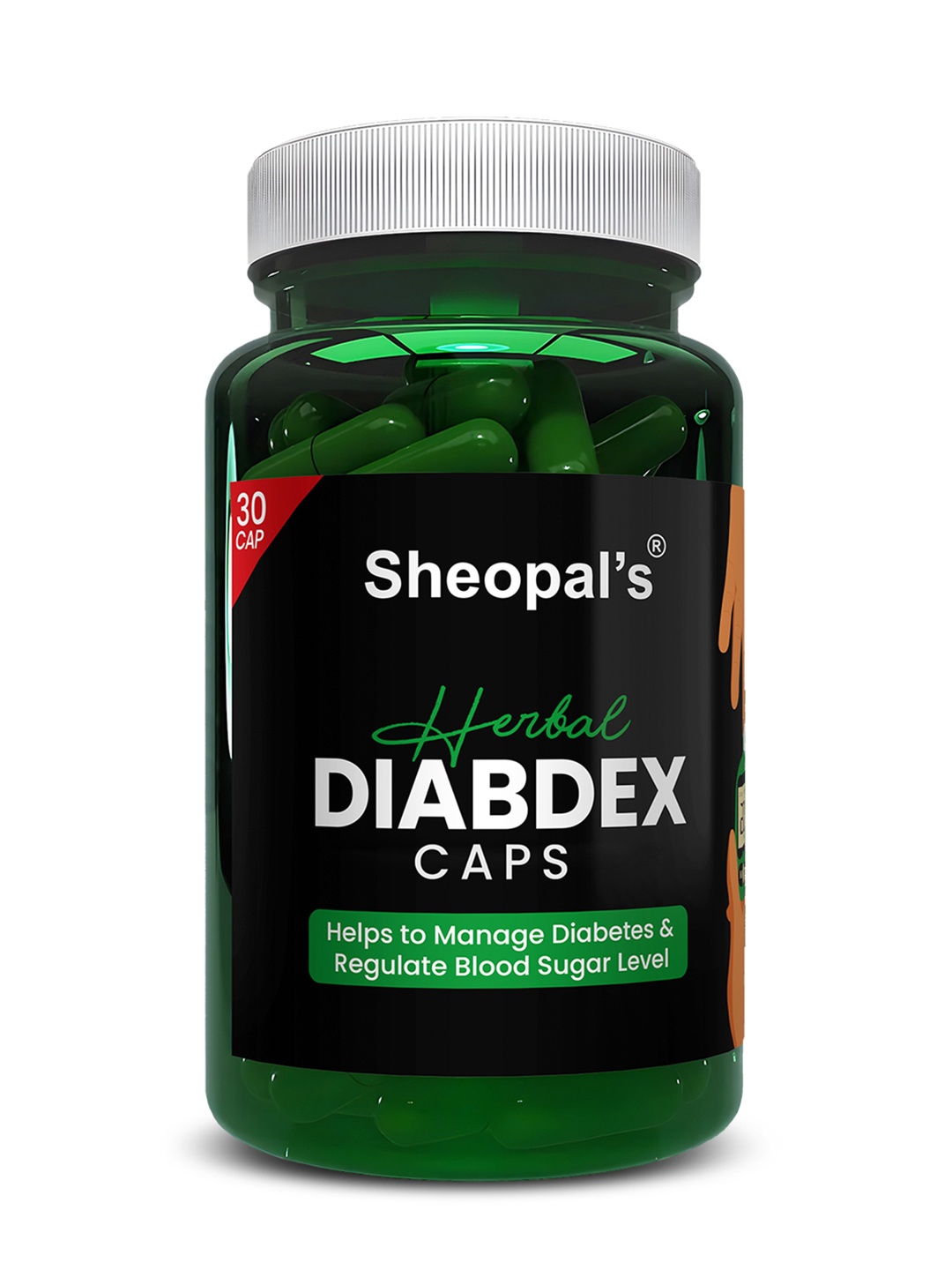 

Sheopal's Diabdex Diabetes Capsule-30 Cap, Green