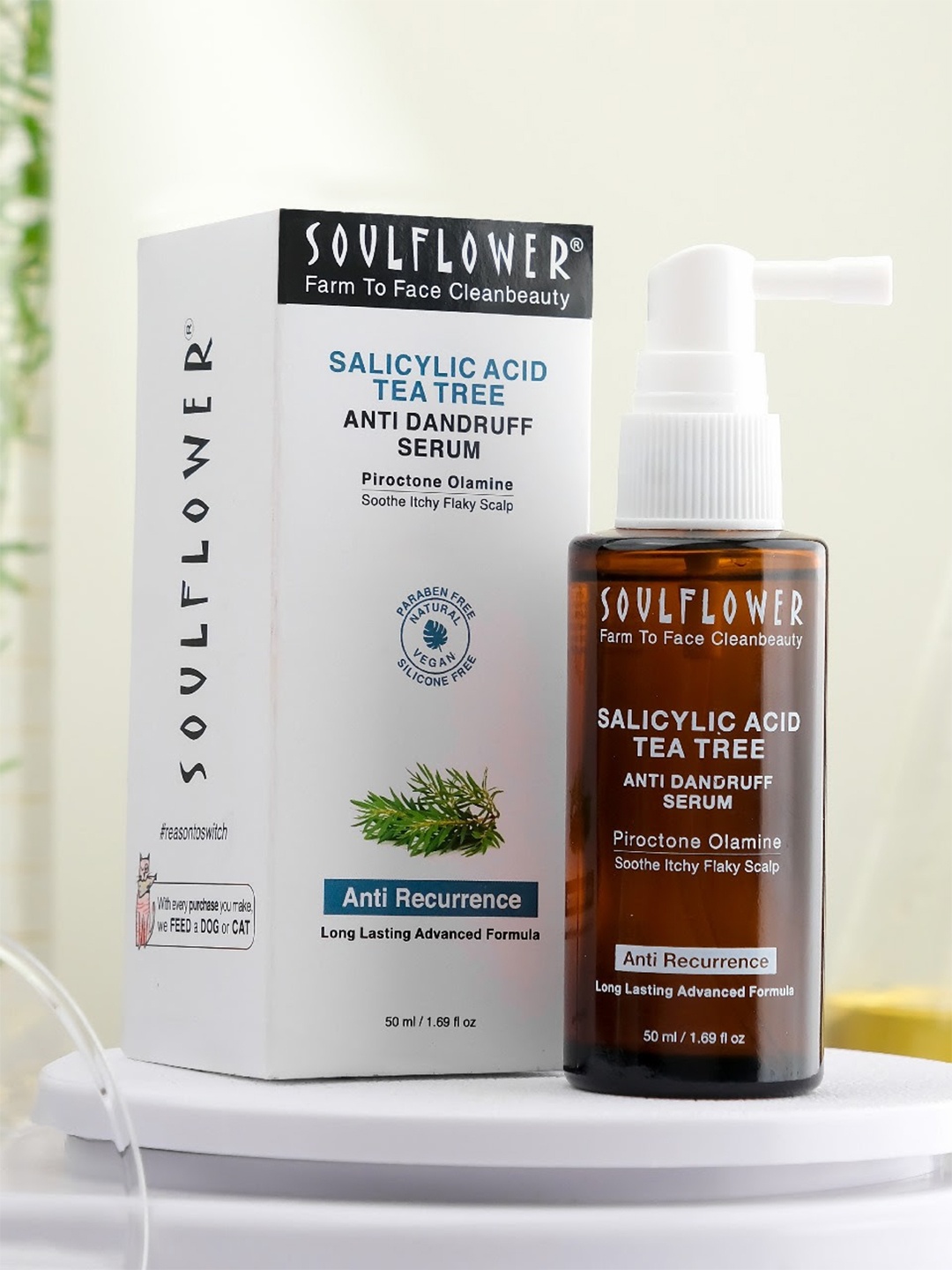 

Soulflower Anti Recurrence Intensive Anti-Dandruff Serum - 50ml, Transparent
