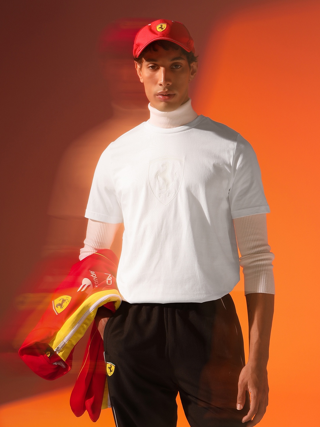PUMA Motorsport Men Extended Sleeves T-shirt, White